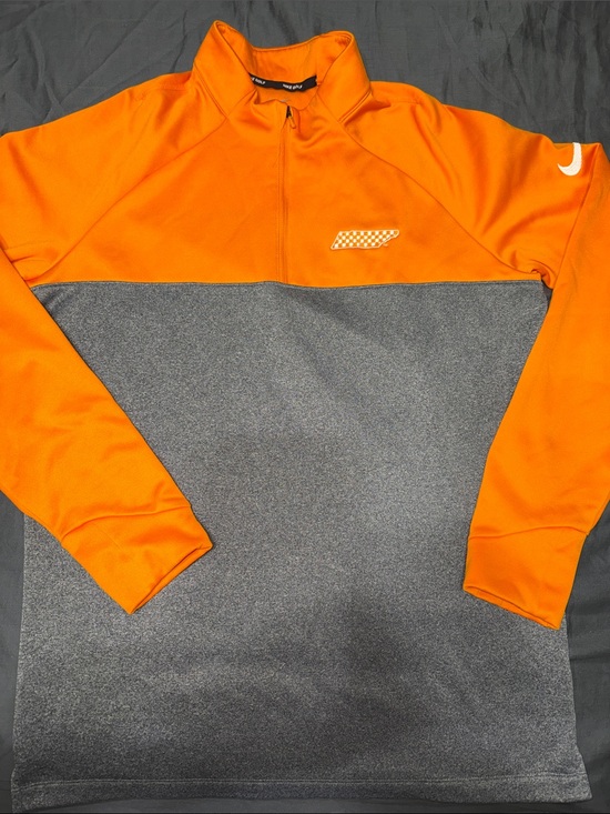 nike golf Jackets & Blazers - Nike Golf Tennessee Volunteers Quarter Zip Pullover Orange Gray Women’s Medium